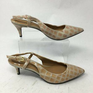 Calvin Klein Womens 8 Patsi Croc Print Slingback H